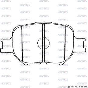 Тормозные колодки Advics. Артикул SN671