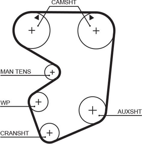 Ремень ГРМ Gates (Полихлоропрен (неопрен)). Артикул 5013