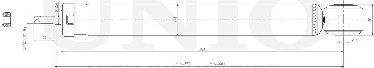 Амортизатор подвески (Unio). Артикул SAB-10721