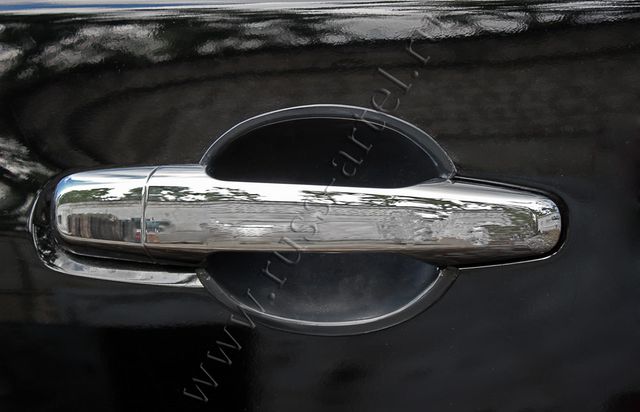 Вставки Русская Артель под наружные ручки дверей для Mitsubishi Pajero Sport II 2008-2013. Артикул VML-002100