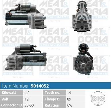 Стартер Meat & Doria для Volvo V50 I 2005-2012. Артикул 5014052
