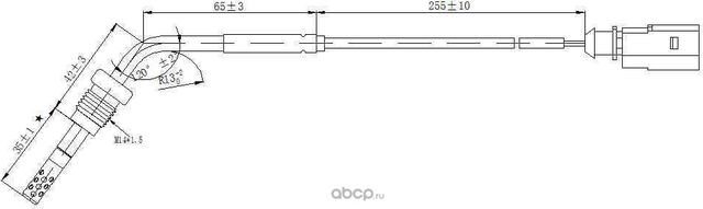Датчик температуры выхлопных газов AUDI A6/A5/A4/Q5 (2004> - 2012>) VW TOUAREG (2002-2012) Porsche C (Magtechnic). Артикул mag0123og