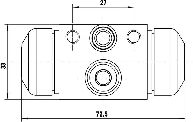 Тормозной цилиндр Trialli (алюминий) задний для Fiat Panda II 2003-2012. Артикул CF 2105