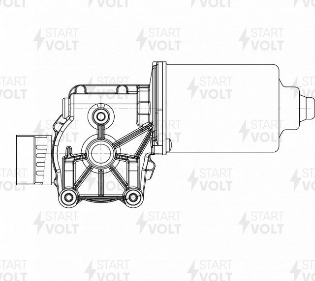 Мотор стеклоочистителя (моторчик дворников) StartVOLT передний для Geely Atlas Pro I 2020-2026. Артикул VWF 0568