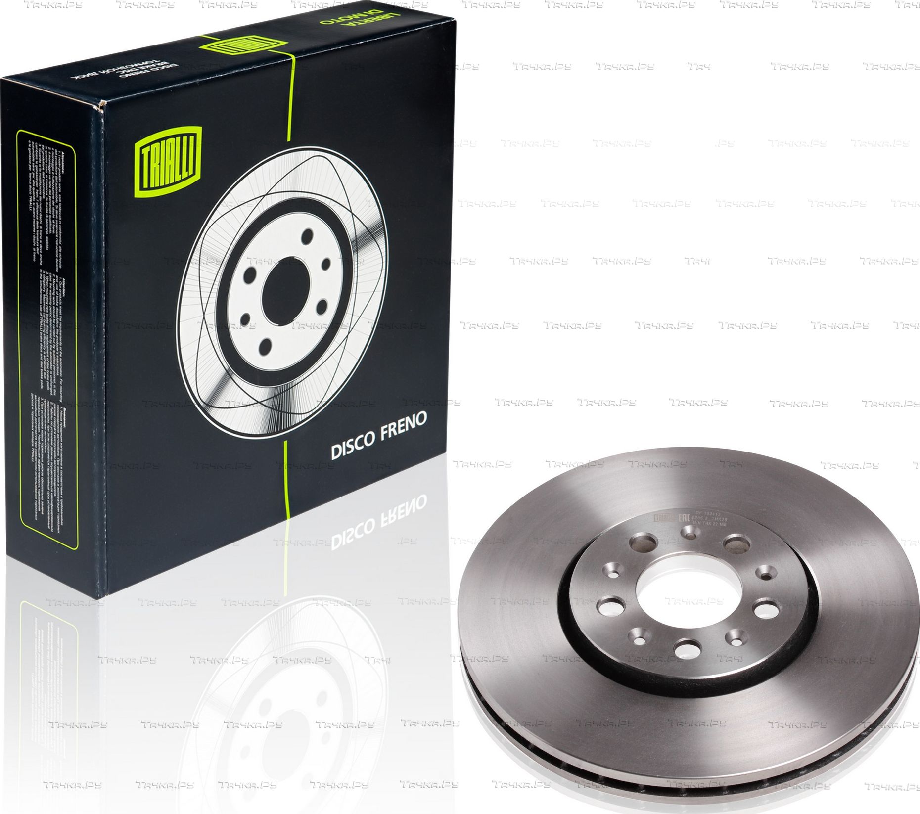 Тормозной диск Trialli передний для Volkswagen Polo IV 2001-2012. Артикул DF 180113