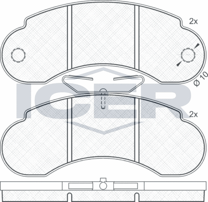 Тормозные колодки Icer. Артикул 140452