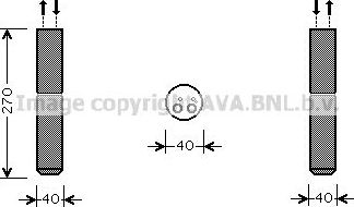 Осушитель кондиционера AVA для Renault Modus I 2004-2012. Артикул RTD493