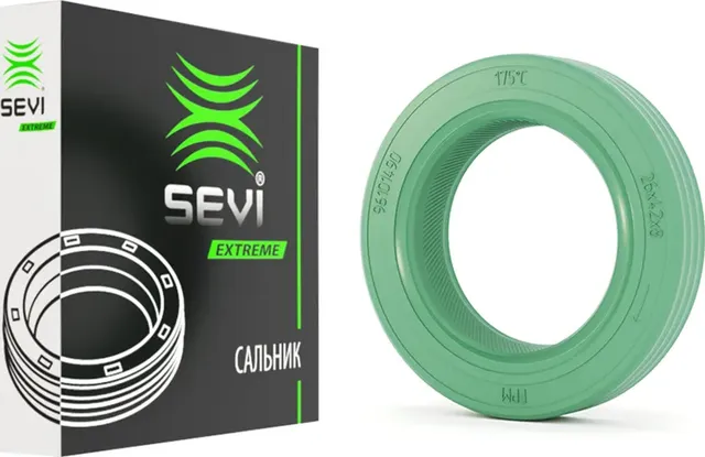 Сальник коленчатого вала передний (FPM) DAEWOO,NEXIA,ESPERO,CIELO СЭВИ-ЭКСТРИМ (Sevi). Артикул 80411490