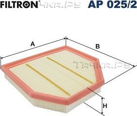 Воздушный фильтр Filtron. Артикул AP 025/2