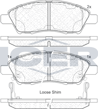 Тормозные колодки Icer. Артикул 182073