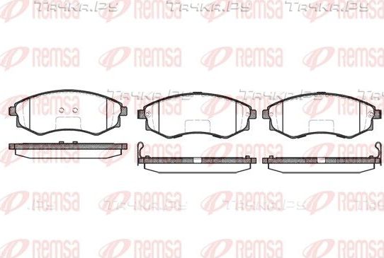 Тормозные колодки Remsa передние для Hyundai Sonata IV (EF) 1998-2001. Артикул 0318.52