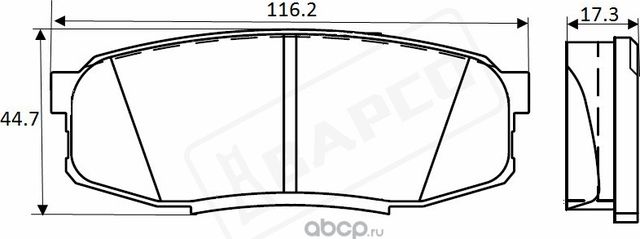 Колодки тормозные дисковые зад. LEXUS LX(_J2_)570, TOYOTA TUNDRA (_K5 (Bapco) Bapco. Артикул BP0654