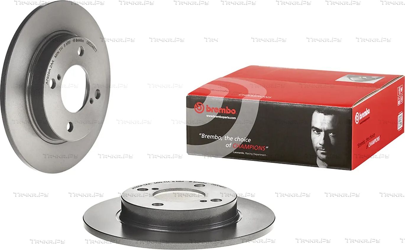 Тормозной диск Brembo PRIME LINE - UV Coated задний для Suzuki Baleno II 2016-2026. Артикул 08.D248.11
