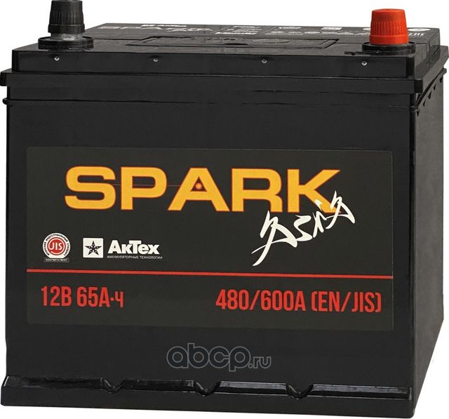 АКБ Asia 65 А/ч о.п. Spark ток 480 232 х 173 х 225 Spark. Артикул SPAA653R