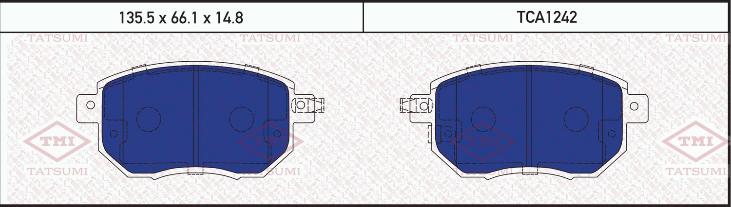Колодки тормозные INFINITI FX35/FX45 03- перед. (Tatsumi). Артикул TCA1242