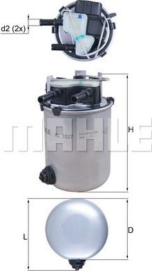 Топливный фильтр Mahle. Артикул KL 1027