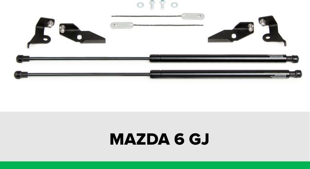 Амортизаторы (упоры) капота Pneumatic для Mazda 6 GJ рестайлинг 2018-2026. Артикул KU-MZ-0612-02