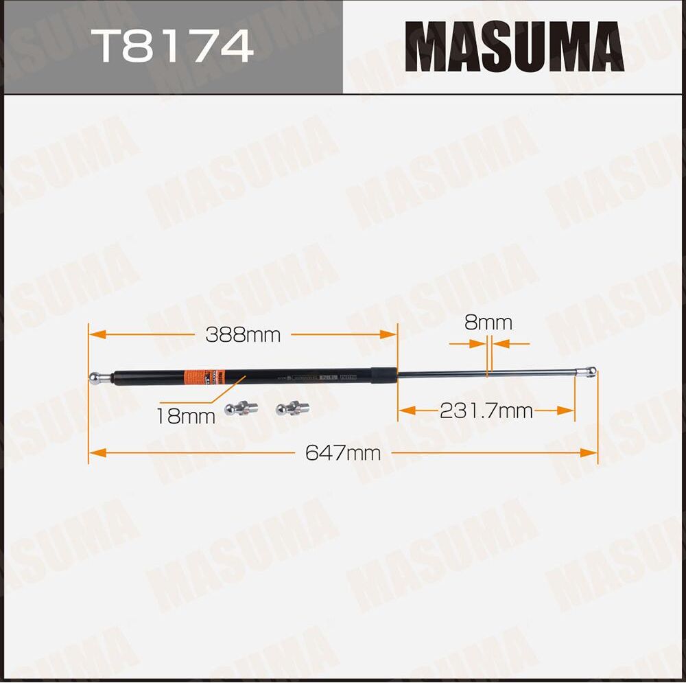 Упор газовый капота MASUMA, (1/40) Masuma. Артикул T8174