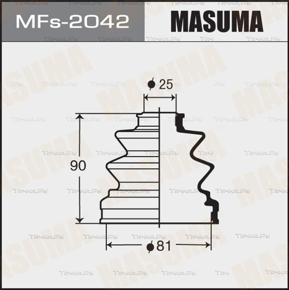 Пыльник ШРУСа внутренний Masuma передний/задний для Mitsubishi Delica IV 1995-2000. Артикул MFs-2042