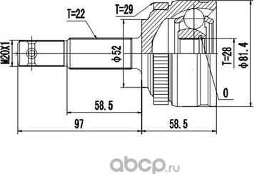 Комплект ШРУСа (Dynamatrix-Korea). Артикул DCV844020