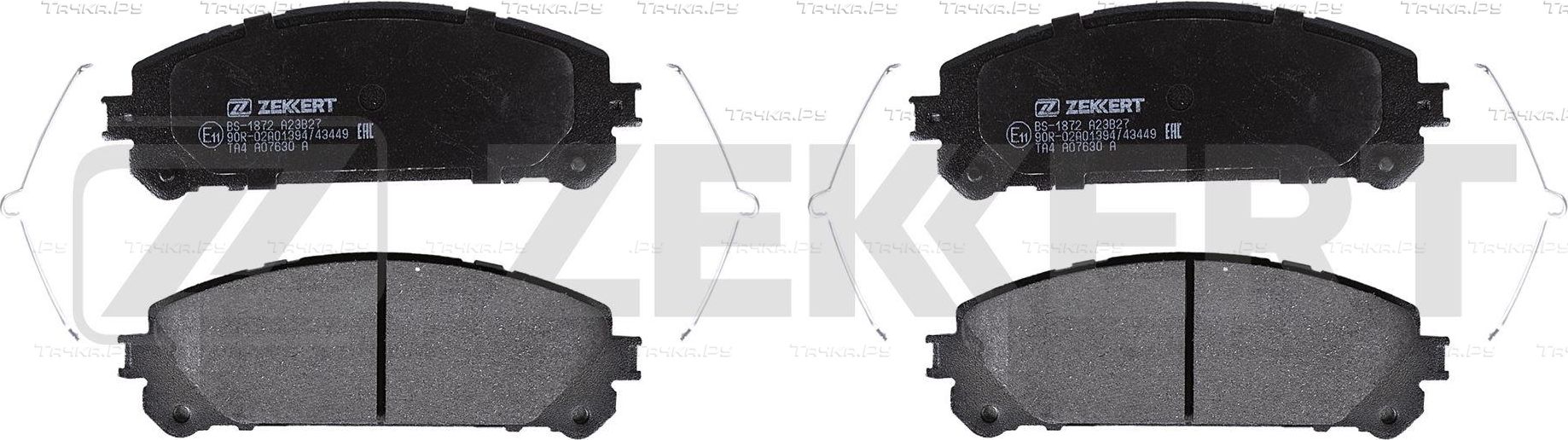 Тормозные колодки Zekkert передние для Toyota Highlander II (U40) 2007-2014. Артикул BS-1872