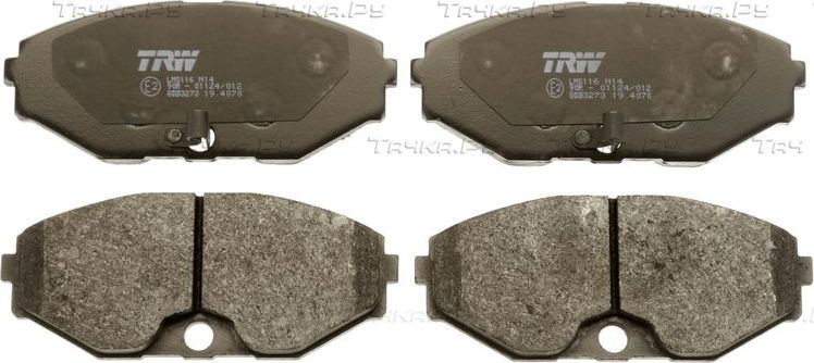 Тормозные колодки TRW передние для Nissan Maxima A33 2000-2003. Артикул GDB3273