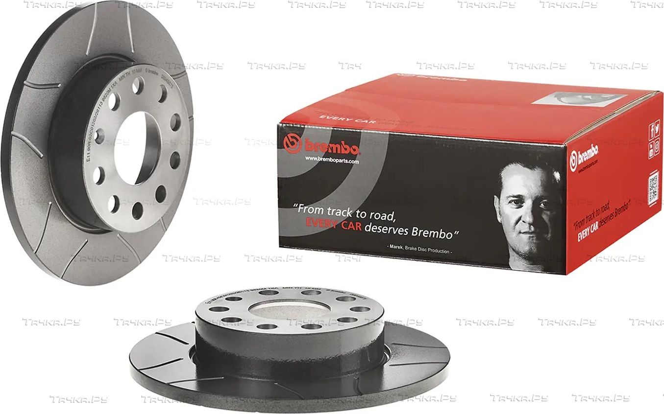 Тормозной диск Brembo XTRA LINE - Max задний для Volkswagen Golf V 2003-2009. Артикул 08.9488.75