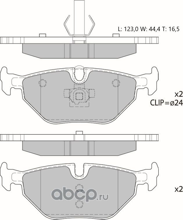 Колодки тормозные дисковые Avantech (противоскрипная пластина в компл.). Артикул AV222