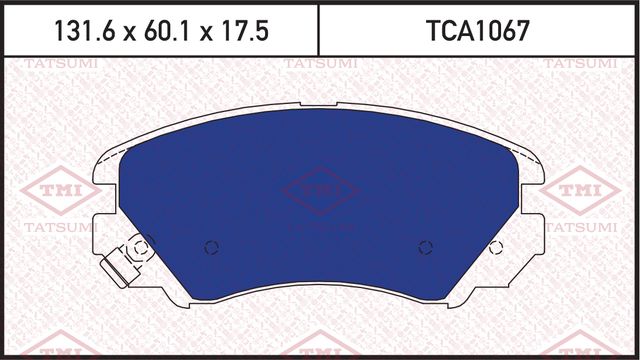 Колодки тормозные HYUNDAI SONATA/COUPE/TUCSON 01- перед. (Tatsumi). Артикул TCA1067
