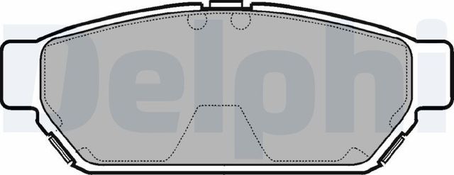 Тормозные колодки Delphi (Low-Metallic). Артикул LP968