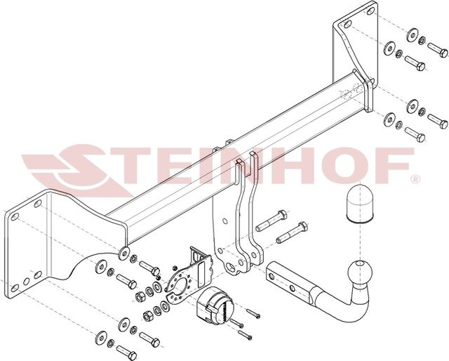 Фаркоп Steinhof для Audi e-tron (GEN), e-tron Sportback (GEA) 2018-2026. Артикул A-119