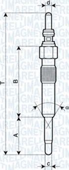 Свеча накаливания (накала) Magneti Marelli. Артикул 062900028304
