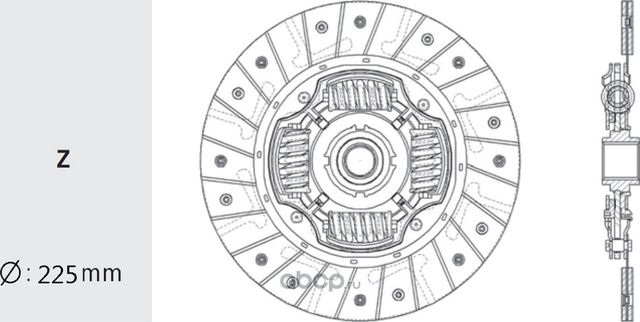 Диск сцепления DAEWOO Leganze (98-02) (225мм) VALEO PHC. Артикул DW30