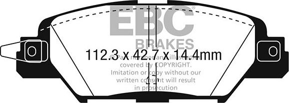 Тормозные колодки EBC Brakes задние для Mazda CX-5 I 2012-2017. Артикул DPX3071