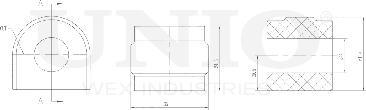 Втулка стабилизатора (Unio). Артикул RMP-10063