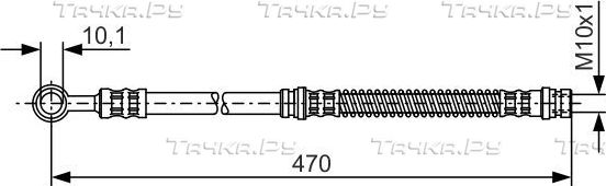 Тормозной шланг Bosch передний для Mitsubishi Carisma I 1995-2003. Артикул 1 987 476 775