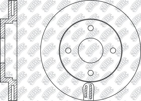 Тормозной диск NiBK передний для Ford Fiesta IV 1995-2003. Артикул RN1109