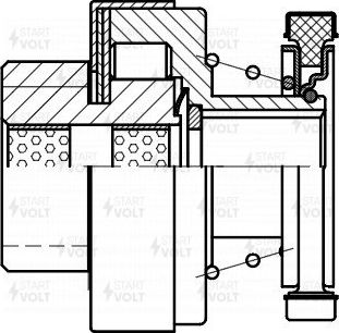 Бендикс стартера StartVOLT. Артикул VCS 1508