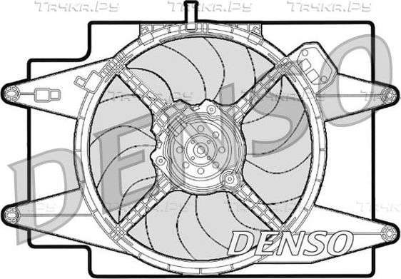 Вентилятор радиатора двигателя Denso для Alfa Romeo 146 1999-2001. Артикул DER01001