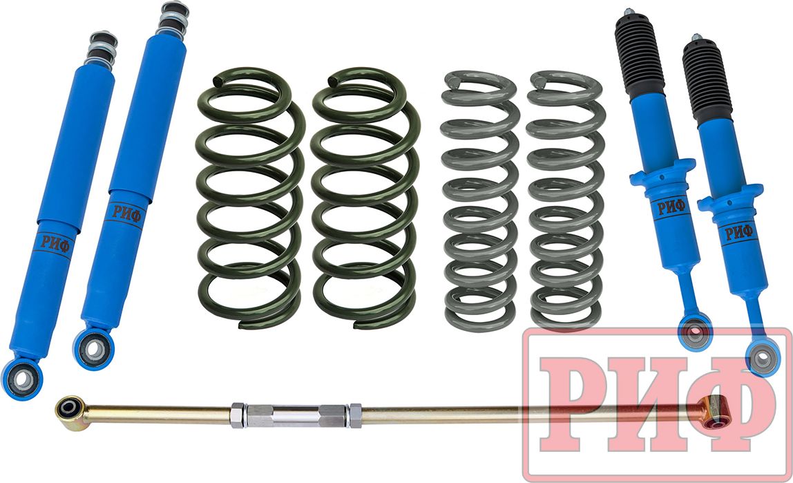 Лифт-комплект РИФ арктический средний для Toyota Land Cruiser Prado 150 дизель 2009-2026, лифт 45 мм. Артикул RIF-TLC150-B-Arc