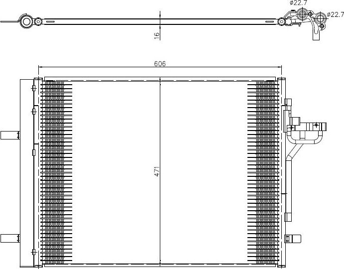 Радиатор кондиционера (конденсатор) NRF. Артикул 350375