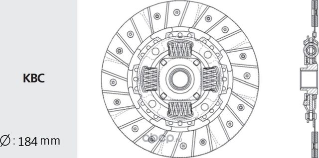 Диск сцепления MITSUBISHI Colt (90-00),Lancer (90-03) (184мм) VALEO PHC Valeo. Артикул MB09