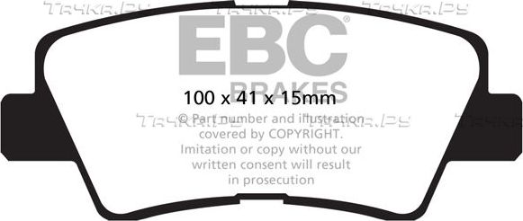 Тормозные колодки EBC Brakes задние для Kia Optima IV 2015-2026. Артикул DP42031R