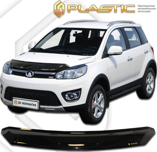 Дефлектор СА Пластик для капота (Classic черный) Great Wall Hover M4 2012-2017. Артикул 2010010109158