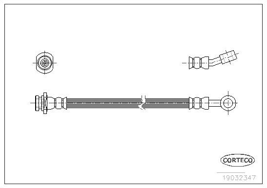 Тормозной шланг Corteco. Артикул 19032347