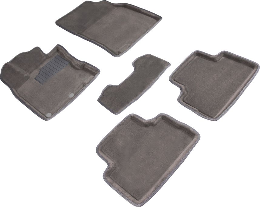 Коврики Seintex 3D ворсовые для салона Nissan Qashqai II 2014-2026 Серые. Артикул 85871