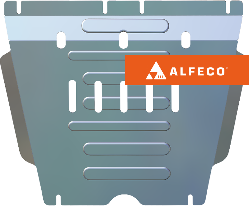 Защита алюминиевая Alfeco (4мм) для КПП Jac T6 2018-2026. Артикул ALF.56.09AL4