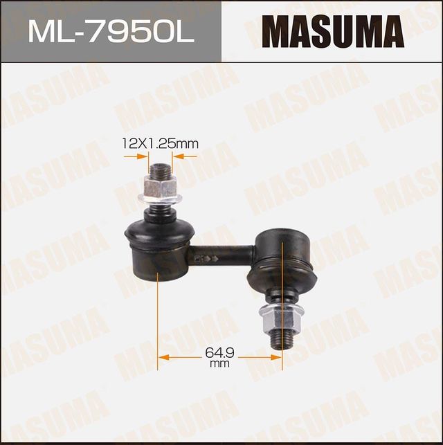 Стойка (тяга) стабилизатора Masuma передняя левая для Mitsubishi Pajero Sport II 2008-2016. Артикул ML-7950L