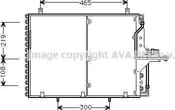 Радиатор кондиционера (конденсатор) AVA (алюминий). Артикул MS5169