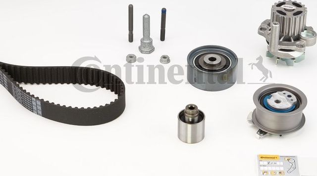 Помпа (водяной насос) с комплектом ремня ГРМ ContiTech для SEAT Altea I 2004-2015. Артикул CT1051WP2